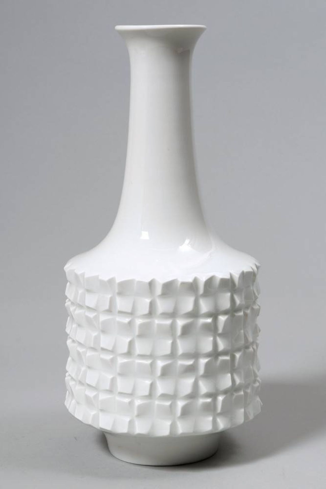 Vase Design Ludwig Zepner for Meissen, 1970s, porcelain, sword marks, 3 grind marks, H: 24cm, foot