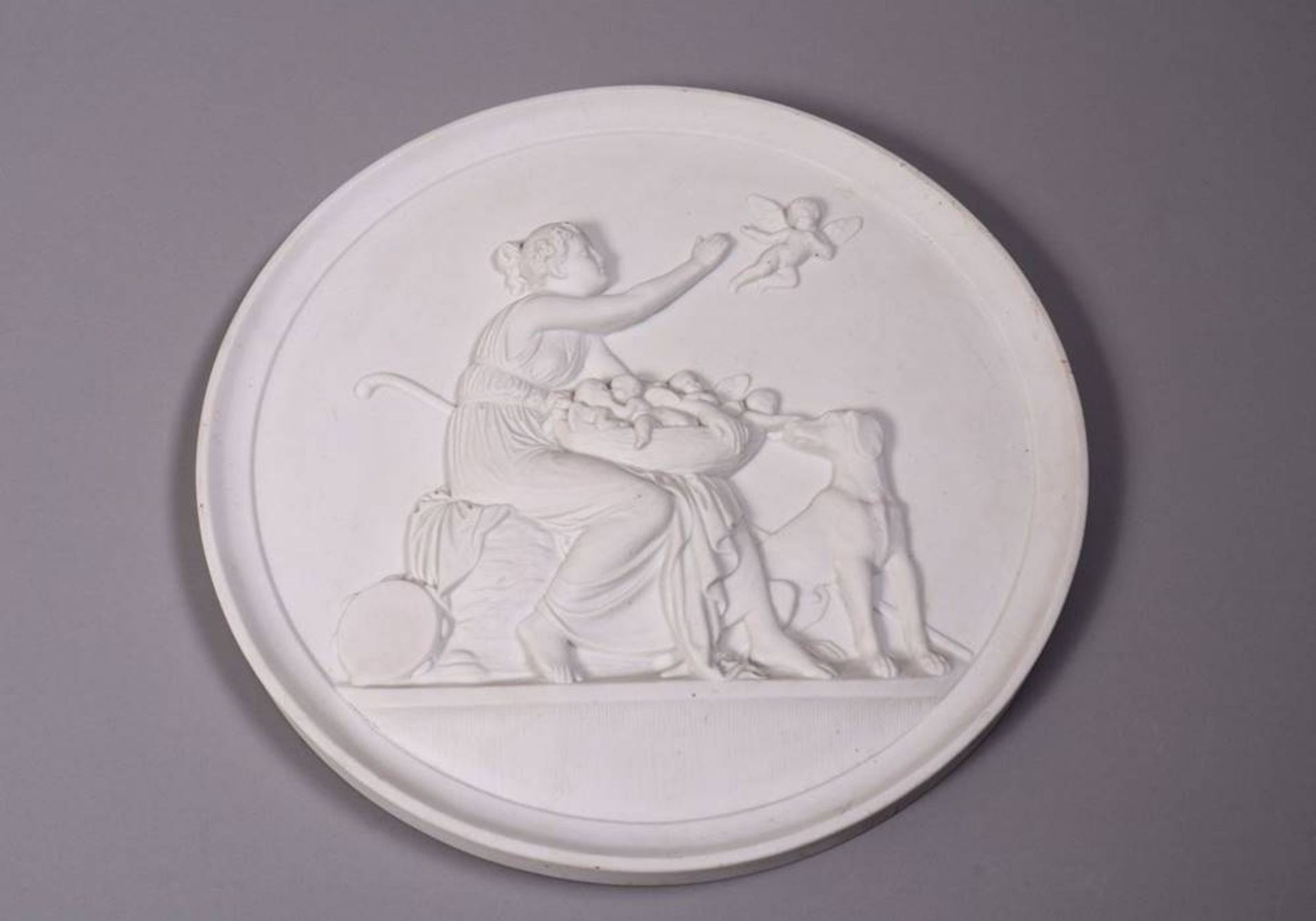 Relief plaque Bing & Gröndahl, late 19th C., after Bertel Thorvaldsen (1770-1844), bisque, D: 29,