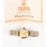 A ladies 1961 Rolex Tudor Princess Oysterdate, cream dial, gold plated hands and batons,