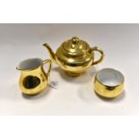 Royal Worcester three piece tea service gilt glazed