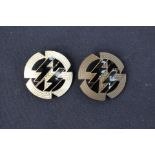 Reproduction Third Reich SS Germanische Leistungsrune / Germanic Proficiency Runes badges in silver