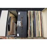 Two cases of 78's, various artists to include Jonny Cash Greatest Hits,