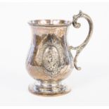 A silver tankard, London, 1875, weighing approx 6.