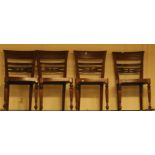 Four late Georgian dining chairs