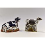 Royal Crown Derby paperweights; Friesian cow buttercup,