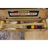 A boxed Jaques croquet set,
