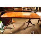 A 19th Century mahogany twin pedestal dining table