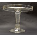 A Georgian glass cake stand,