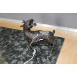 A bronze censor of Kylin galloping on clouds, 14 cm high.