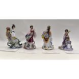 Four boxed Lena Liu Japanese figures