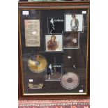 Cliff Richard 1987 limited edition framed authentic memorabilia 24ct Gold plated CD.