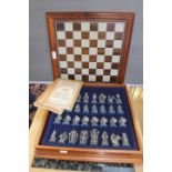 A Dansbury Mint Michael Shorrocks Lord of the Rings chess set, serial number 980,