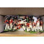 A collection of assorted Napoleonic Redcoat lead soldiers (one box)