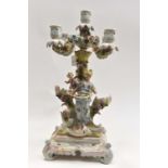 Large late 19th Century candelabra in the Meissen style (A/F)