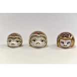 Royal Crown Derby paperweights, Orchard Hedgehog, two signed and two others,