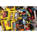 One box of assorted die-cast vehicles