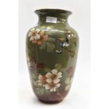 Green ground Langley pottery vase,