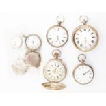 A collection of silver pocket watches, to include, a gentleman's silver hunter pocket watch,