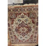 An Isfahan carpet circa 1970 Blue, beige, ginger /brown,