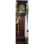 Henry Stockton of London, a George II walnut longcase clock, plain moulded cornice,