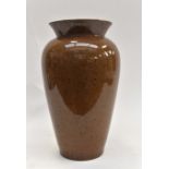 Large brown Denby vase