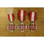 Reproduction WW2 Third Reich Fire Brigade decorations 2nd class x 3.