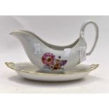 A Meissen 19th Century sauce boat with KPM dish (af)