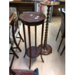 Late 19th Century and early 20th Century jardiniere stands,