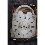 An Osbournes factory Birmingham late 18th/early 19th Century moon dial enameled long case clock