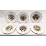 Six various Coalport Christmas plates