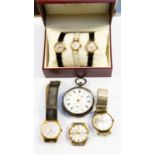 A quantity of assorted wristwatches, including three Rotary Ladies watches, watch head,