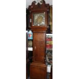 A George III oak 30 hour longcase clock, late 18th Century,