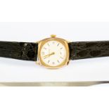 Jewels Lever Gents wristwatch, 9 ct gold case,