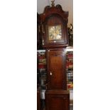 A George III oak longcase clock, late 18th Century,