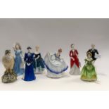 3 x Royal Doulton figures Janine, HN2461, Pamela and Kestral figure,