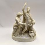 A Parianware figure group "Coriolanus and Virgilia", after William Beattie, possibly Copeland,