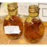 Two miniature bottles of Haig Dimple Whiskey