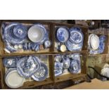 A large collection of 19th and 20th Century blue and white Spode, dinner ware,