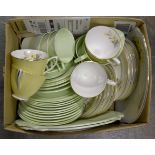 A 1930s/40s Royal Albert 'April Green' tea service (30) together with Royal Albert 'Primrose' tea