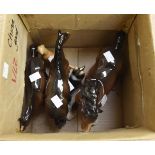 Beswick figures to include; brown shire horse, and two smaller brown horses,