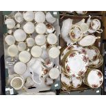 Royal Albert Old Country Roses dinner and tea service to include tea and coffee pots, water pot,