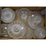 Mixed box of glasswares to include fruit bowls,