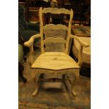 Painted provincial style armchair,