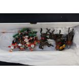 A collection of assorted painted lead figures,