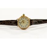 A circa 1920's lady's 18kt gold wristwatch, 2.