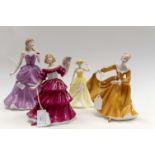 Four Royal Doulton pretty ladies, Kirsty, Spring, Victoria signed,