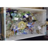 Quantity lot of mid century small Murano glass bird and animal figures, to include dogs, horses,