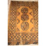 Afghan Nahzat hand knotted rug, brown and black tones. 1.55 x 1.