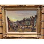 Peter Bradshaw (20th Century) Edwardian street scene, signed I.