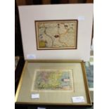 Two antique maps of Warwick